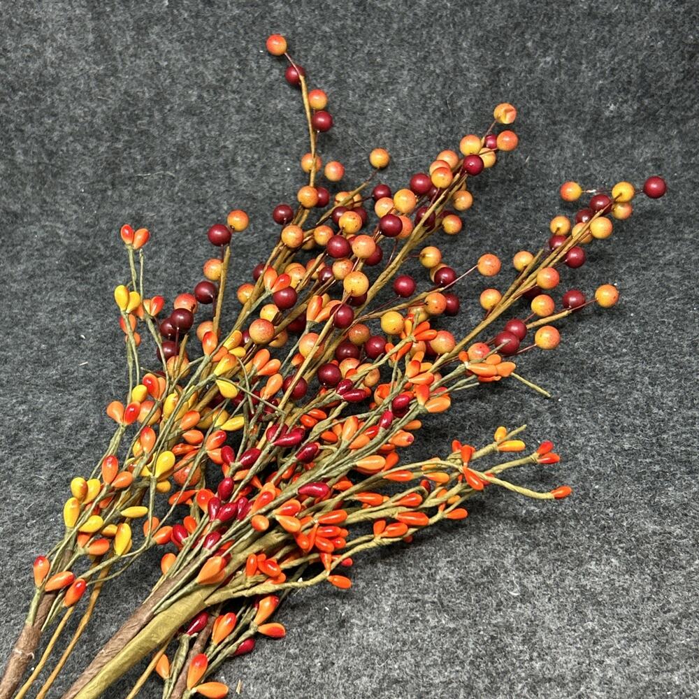 Harvest & Pip Berry Picks 4/each Artificial Floral Picks Autumn Craft Decor - Picture 2 of 5